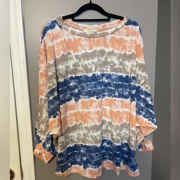 Sweet Lovely By Jen Tops - Simply Couture Women's Tie Dye Tunic Top 330
